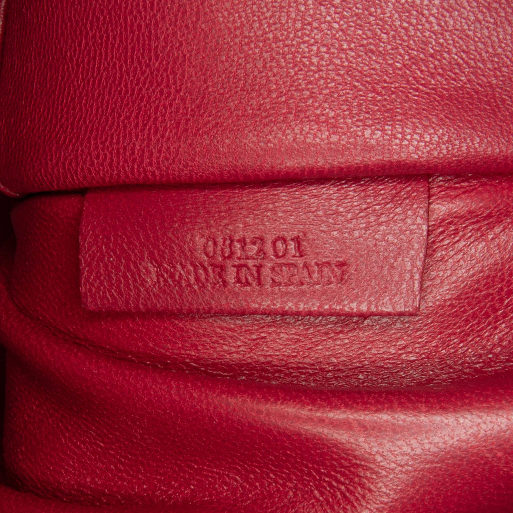 Red Calf Leather Top Handle Handbag S303