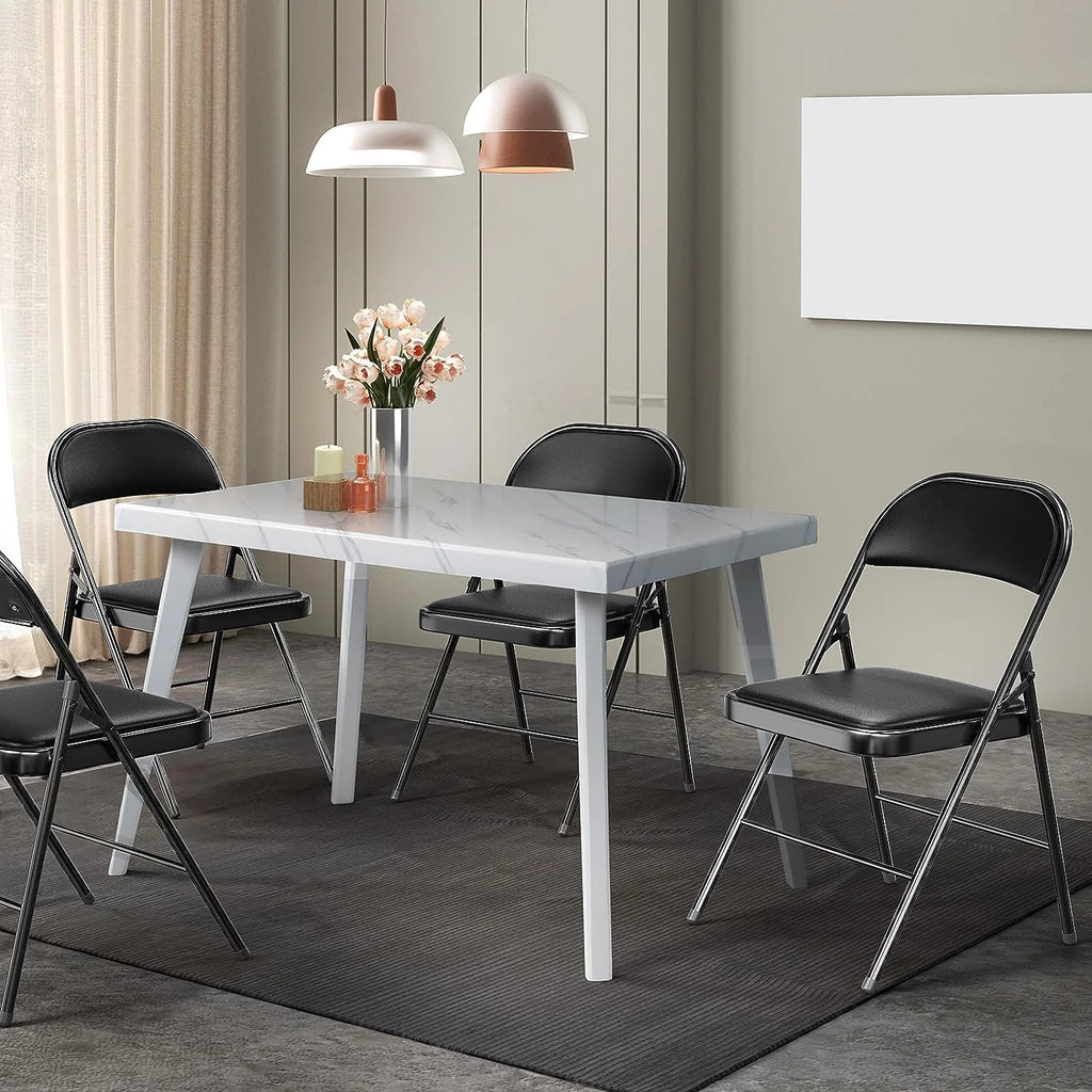 Black Set of 10 Folding Chairs J468