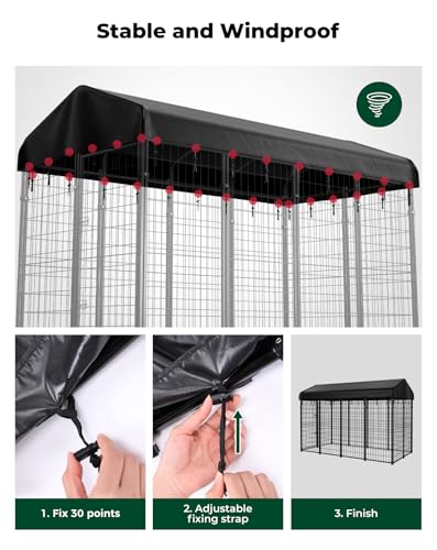 420D Waterproof UV-Resistant Dog Kennel Cover J412479