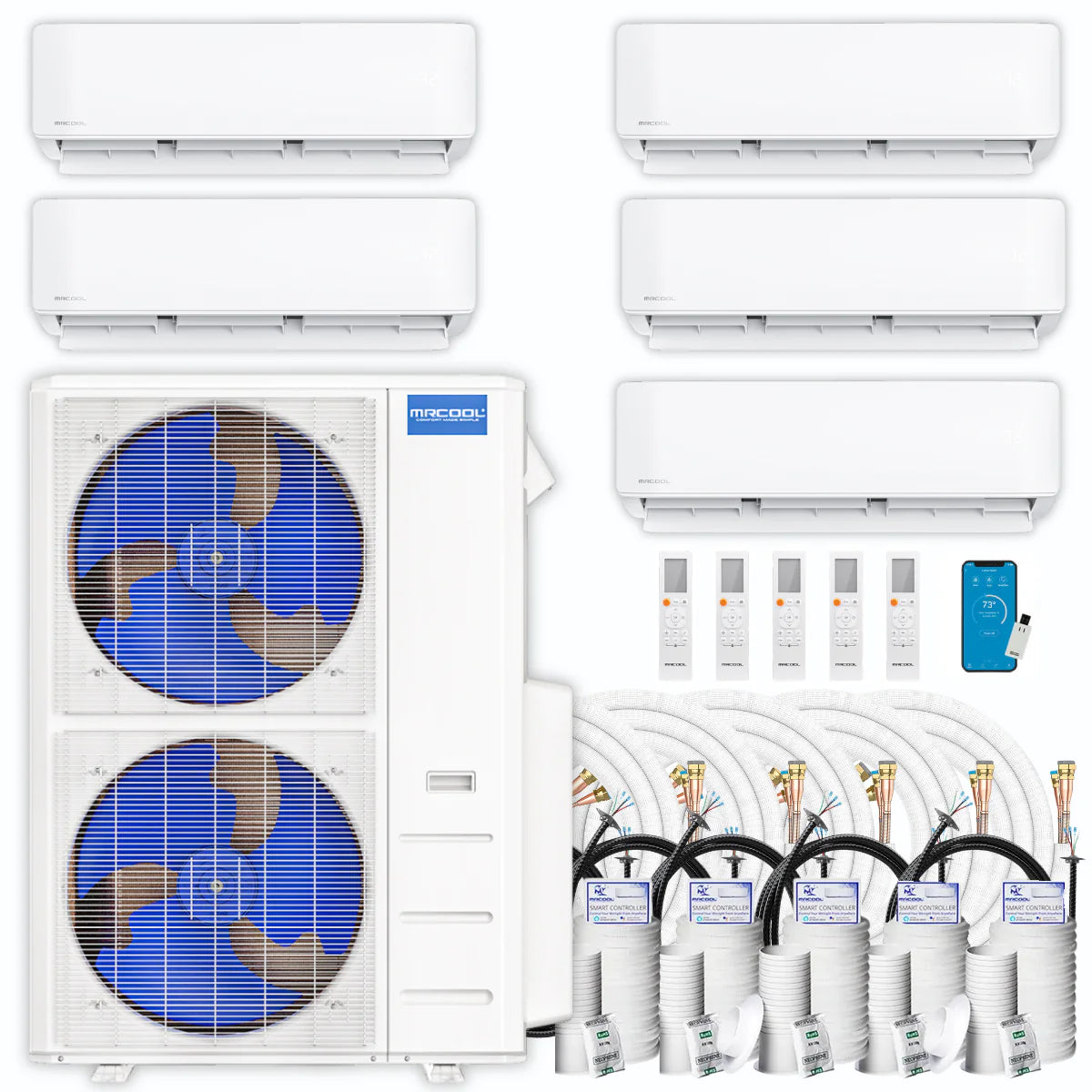 48,000 BTU 5 Zone Ductless Mini Split Air Conditioner and Heat Pump J3643