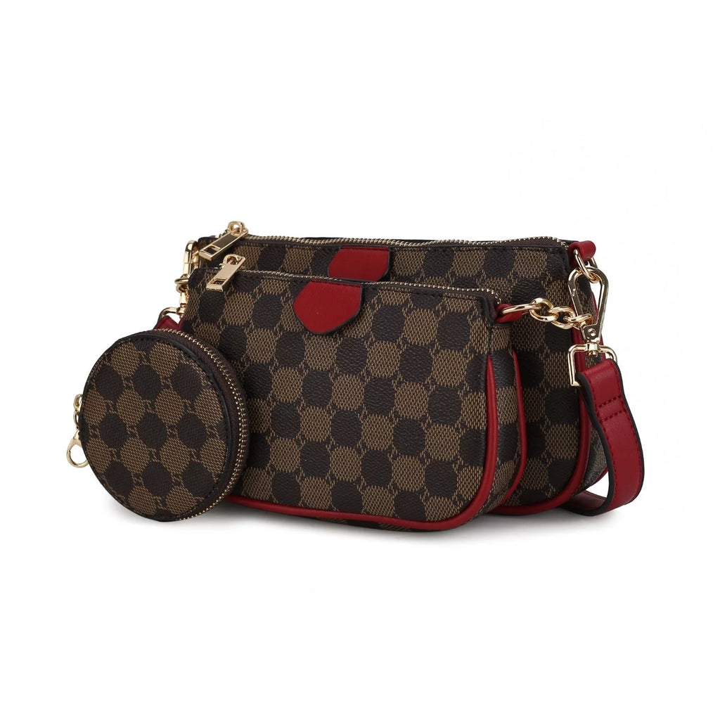 Black Crossbody Handbag 3-Piece Set A13442