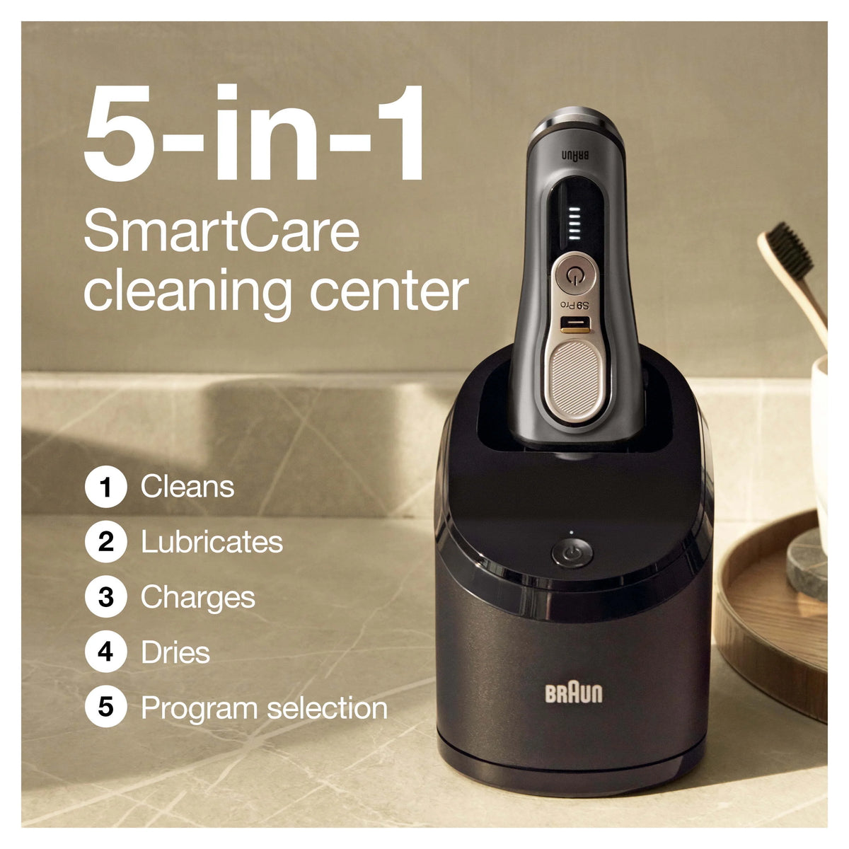 Rechargeable Wet Dry Electric Shaver with Clean Station Q927772