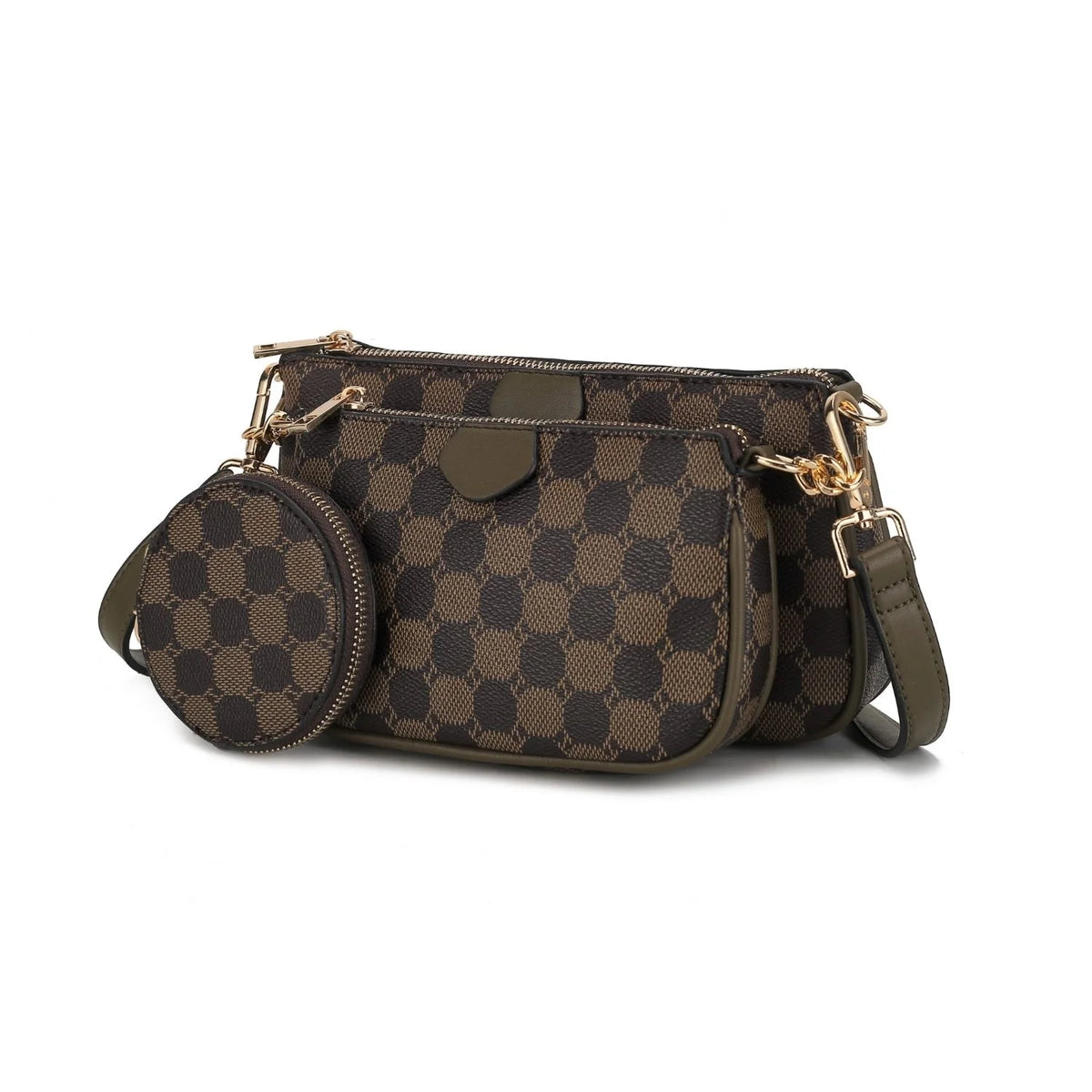 Black Crossbody Handbag 3-Piece Set A13442