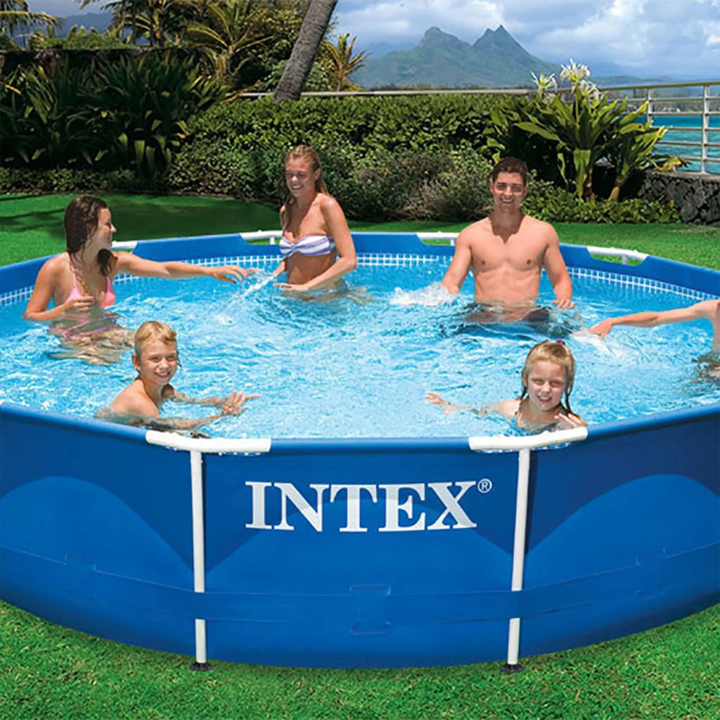 12' x 30 Round Metal Frame Swimming Pool with Filter Pump I4993