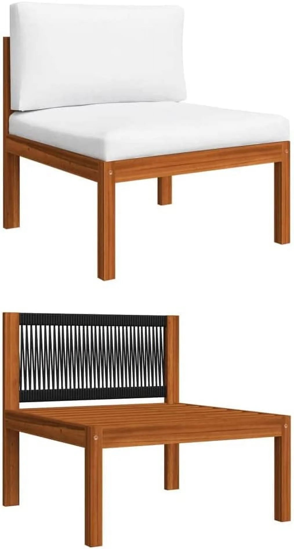12 Piece Cream Solid Acacia Wood Patio Lounge Set X79807