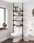 4-Tier Adjustable Wood Over The Toilet Storage N36510