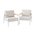 2-Piece Aluminum Outdoor Lounge Chairs Set T303730