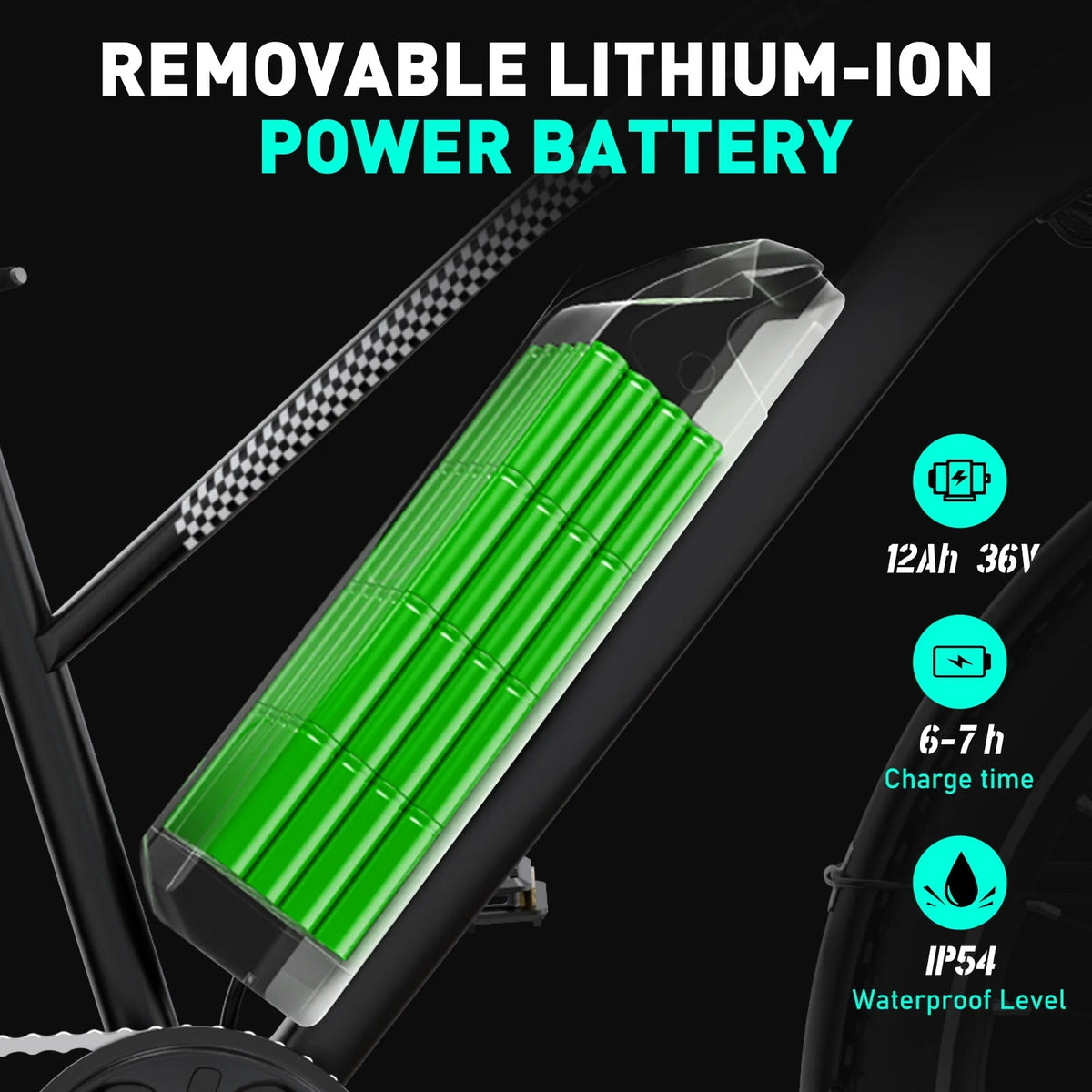 500W Electric Bike 36V 12Ah 7 Speeds F652
