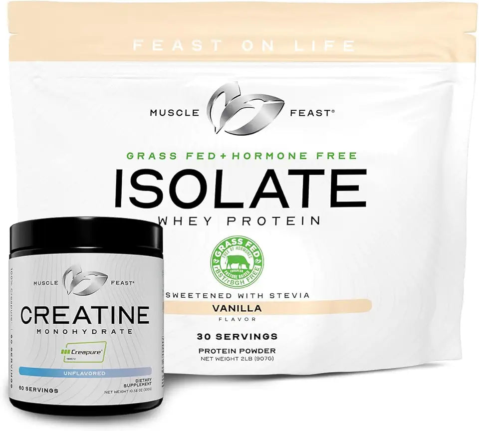 Vanilla Whey Protein Isolate + Unflavored Creatine Powder O223