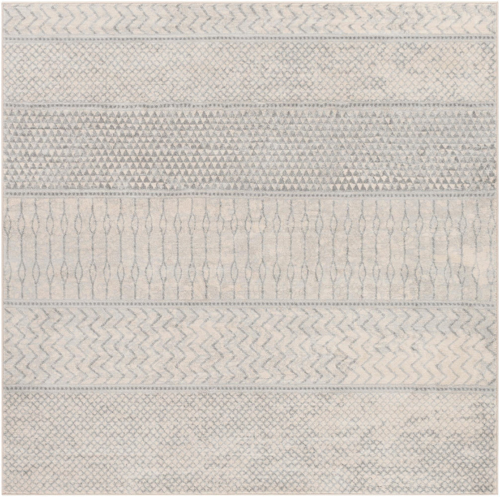 Silver Gray Square Area Rug H965