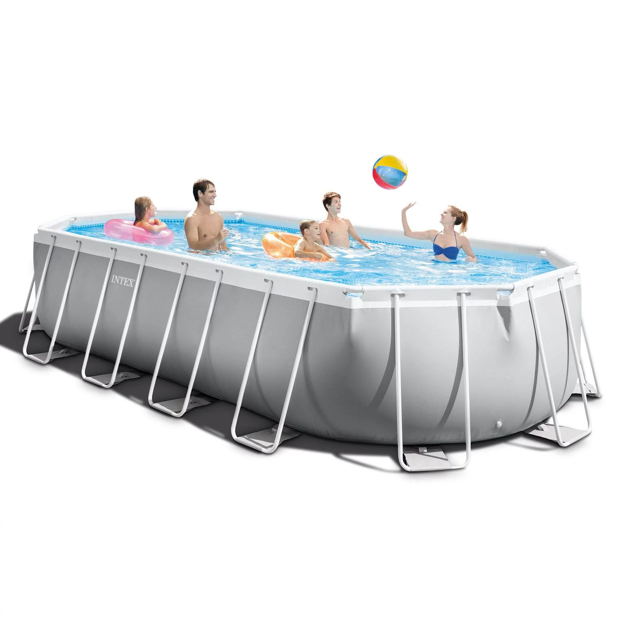 20ft x 10 ft x 48 Prism Frame Oval Swimming Pool Set with Canopy H1324