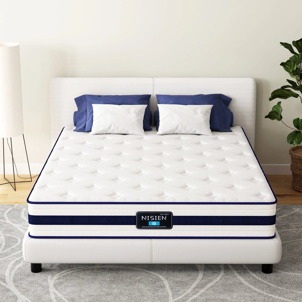 Queen 10 Inch Hybrid Memory Foam Mattress H4296