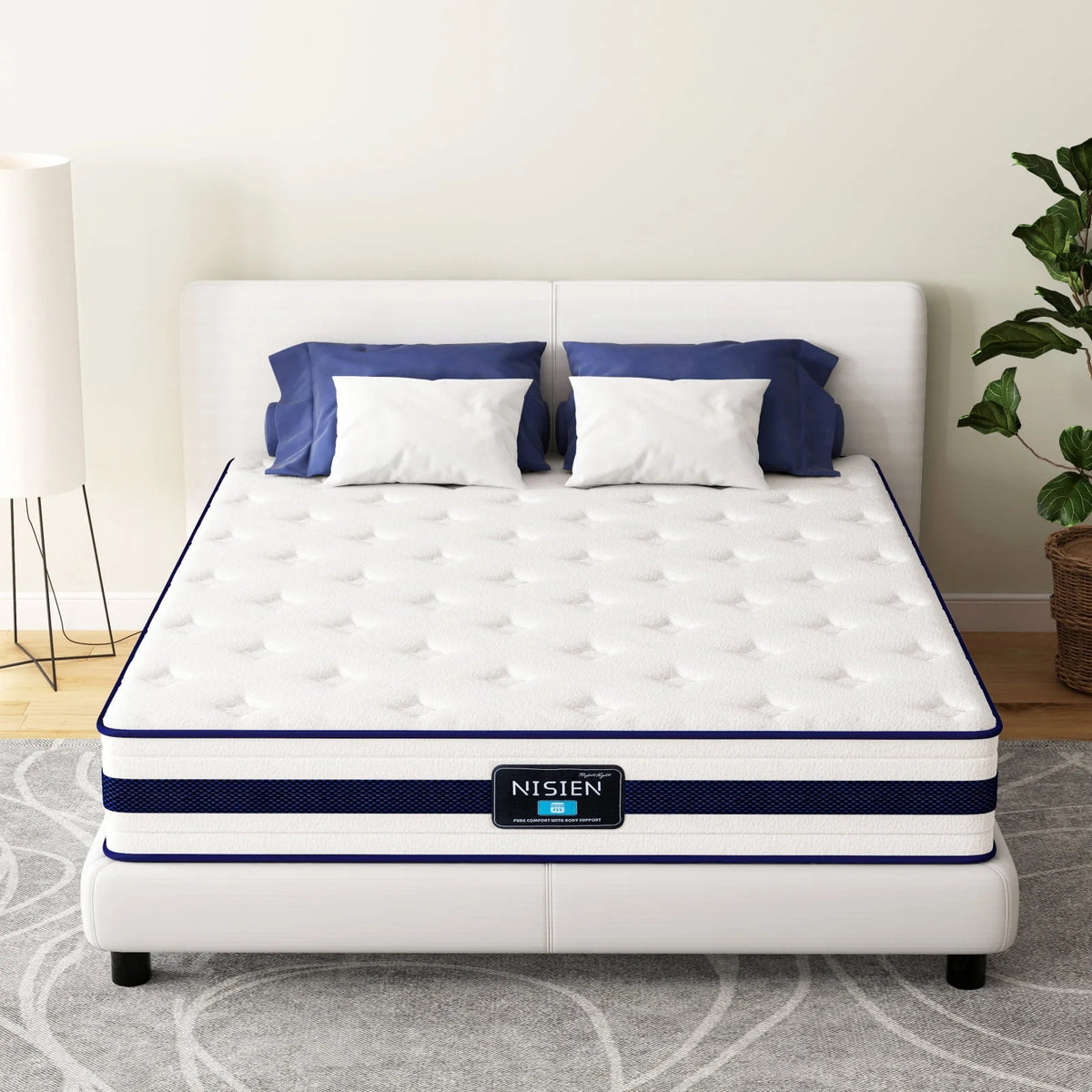 Queen 10 Inch Hybrid Memory Foam Mattress H4296