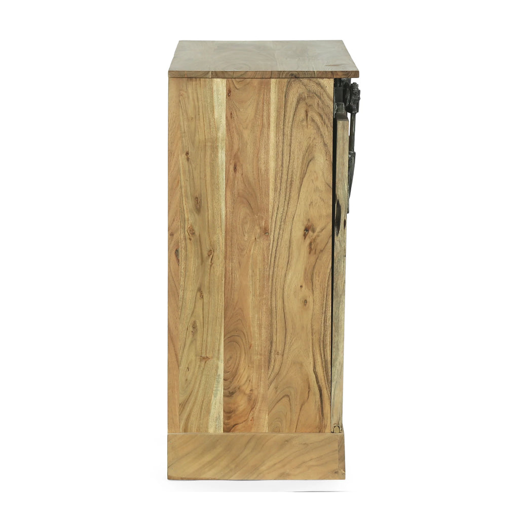 Acacia Wood Live Edge Sideboard with Sliding Door G22744