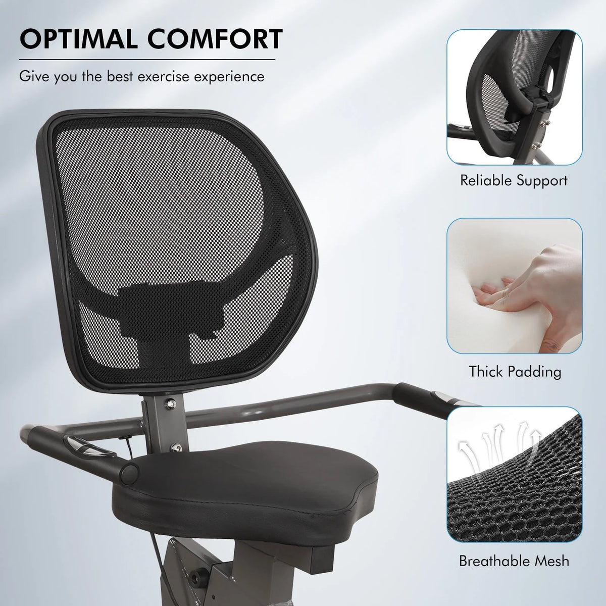 Recumbent Exercise Bike 8 Levels Quiet Z7102