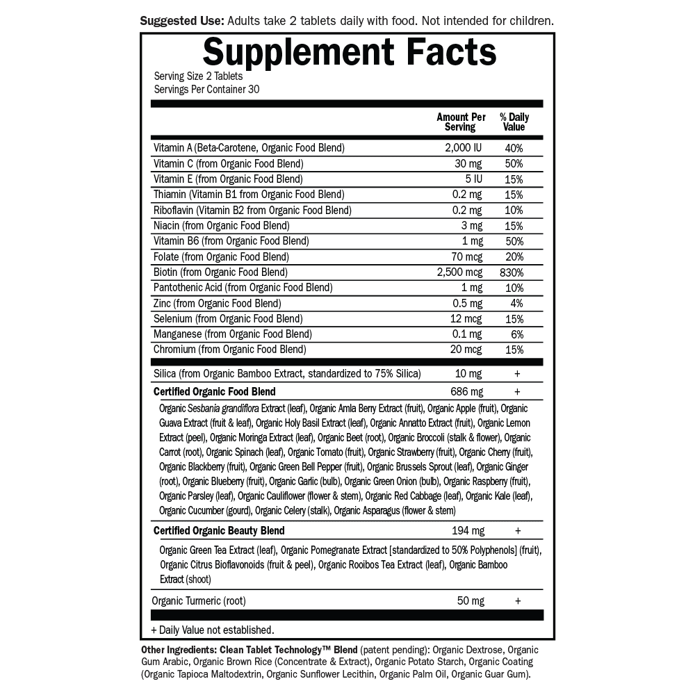 Organic Plant Collagen Builder 60 Tablets O80548
