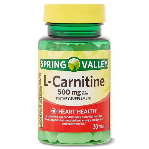 L Carnitine Amino Acid Supplement, 500 mg, Unflavored, 30 Count U918