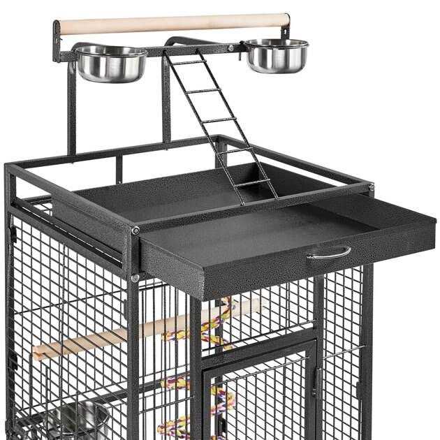 61-in Rolling Parrot Cage & Playtop C1804