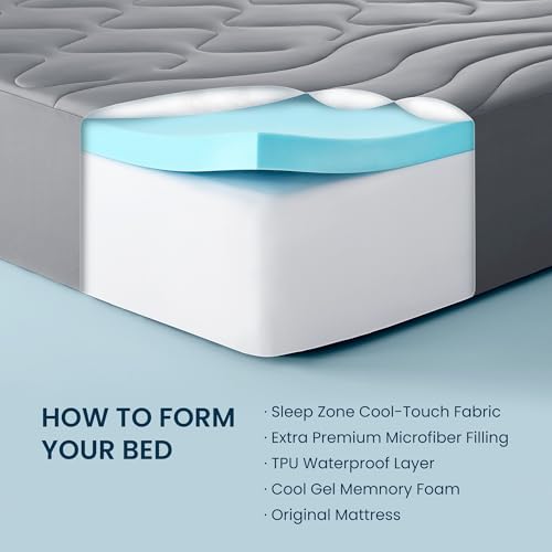 4 Inch Dual Layer Memory Foam Mattress Topper Queen E6461