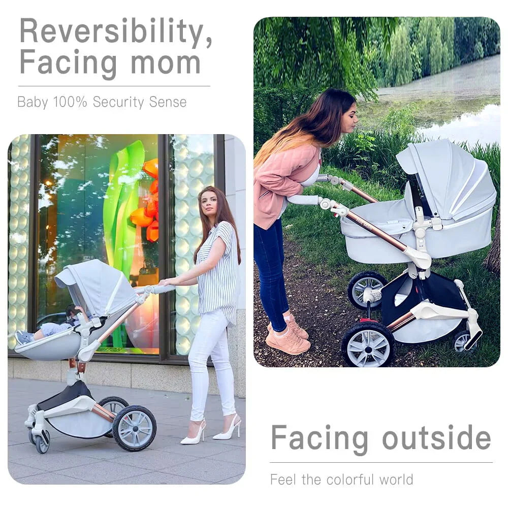 2 in 1 Bassinet Combo Reversible Travel System Stroller S4173