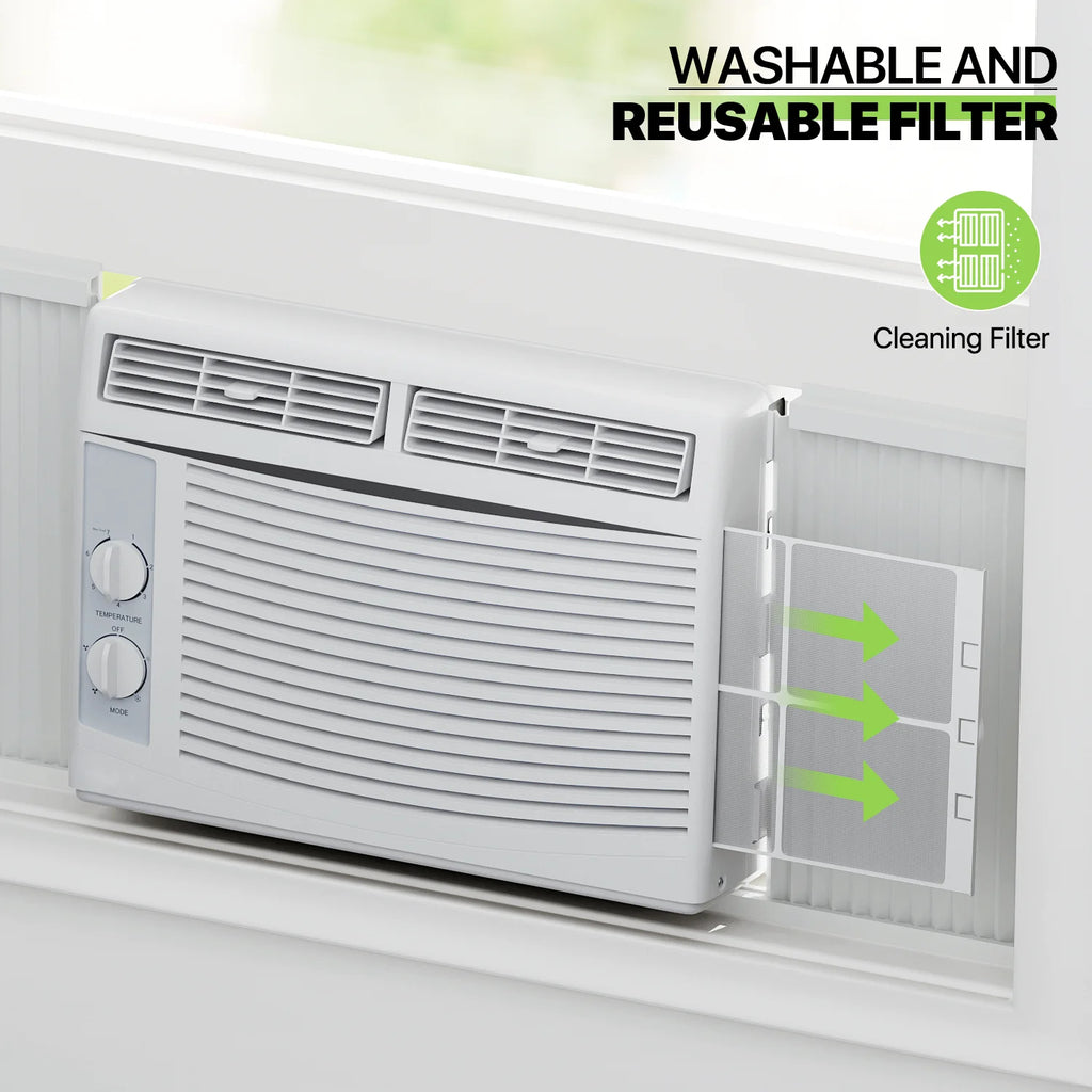 5,000 BTU 115V Window Air Conditioner with Multi-Speed Fan, White B544908