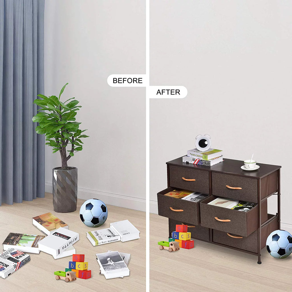 Brown 6 Drawer Storage Tower Unit A967701