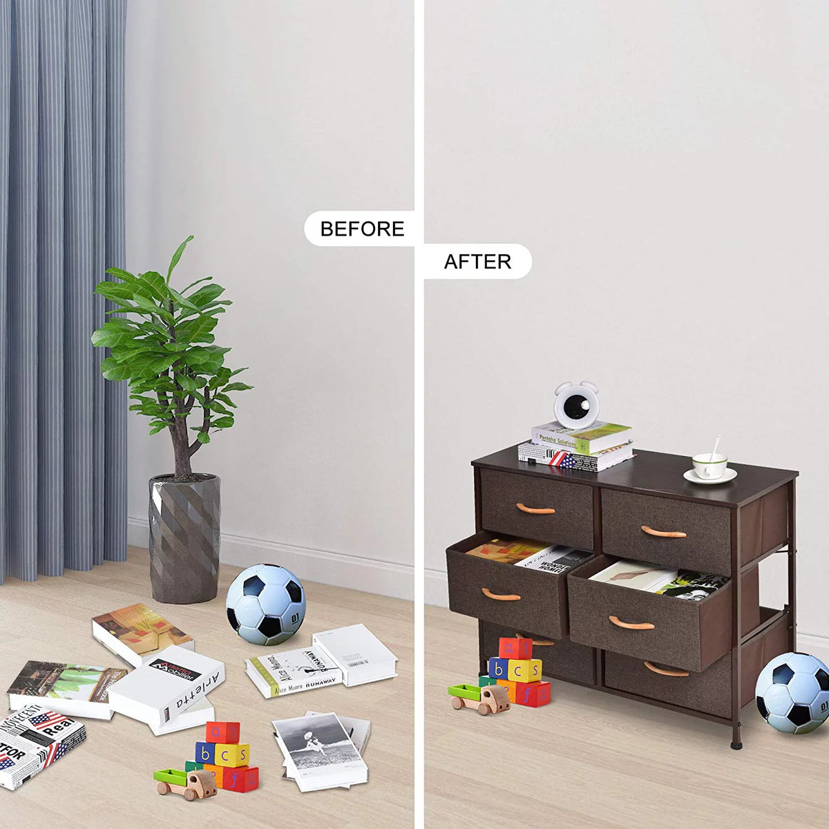 Brown 6 Drawer Storage Tower Unit A967701
