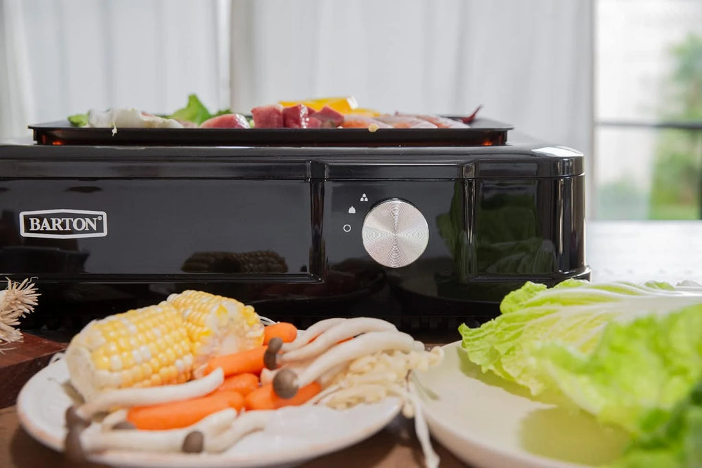 Electric Smokeless Indoor Infrared BBQ Grill with Non-Stick Grate and Drip Tray, Black F93214