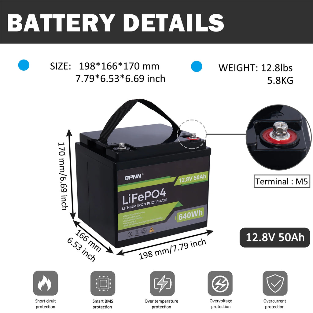 50Ah 12V LiFePo4 Battery A172954