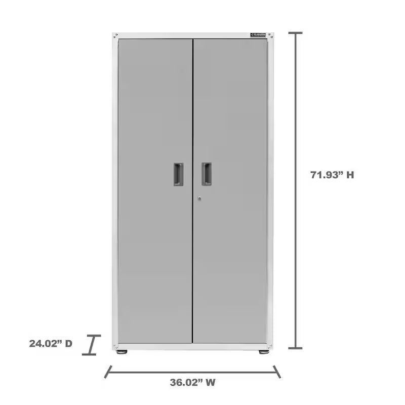 Steel Freestanding Garage Cabinet in Gray Slate F765380