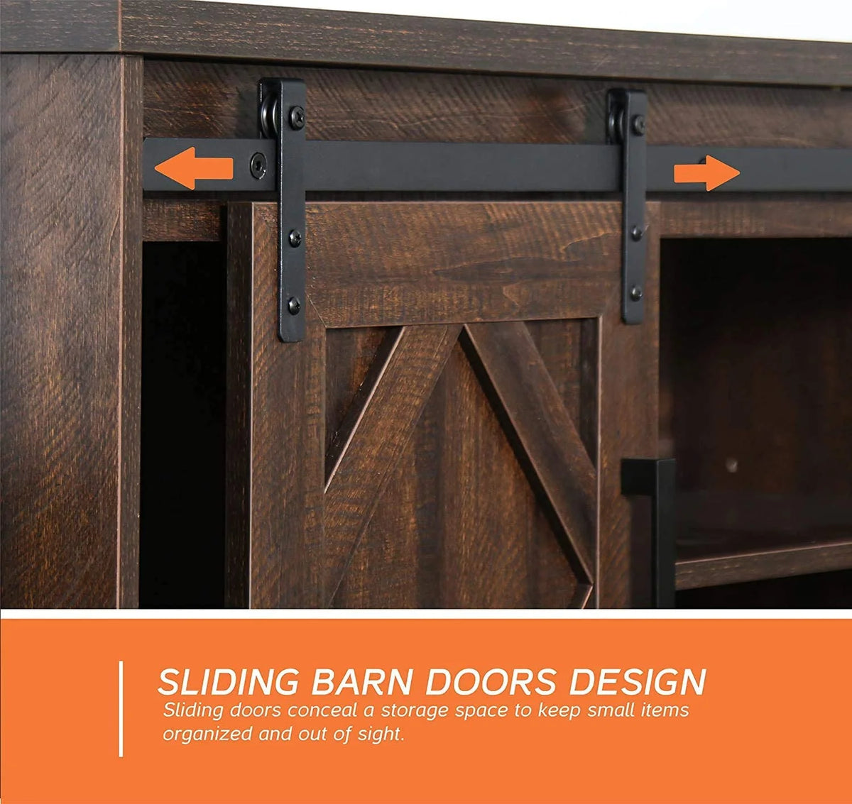 Brown TV Stand with Storage T1017