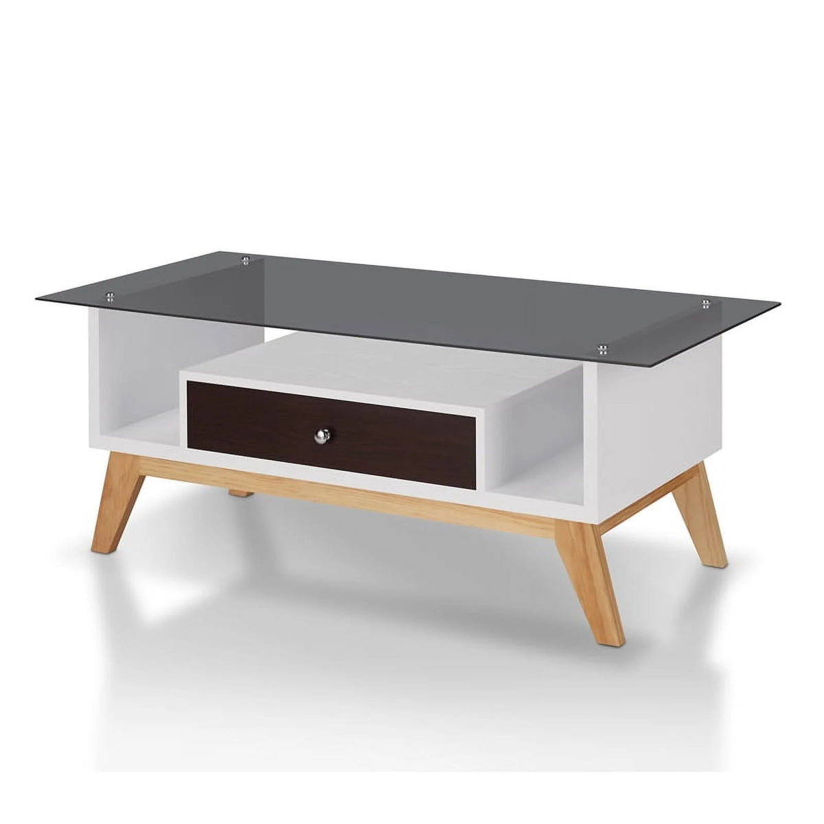 Mid-Century Glass Top Coffee Table S13004