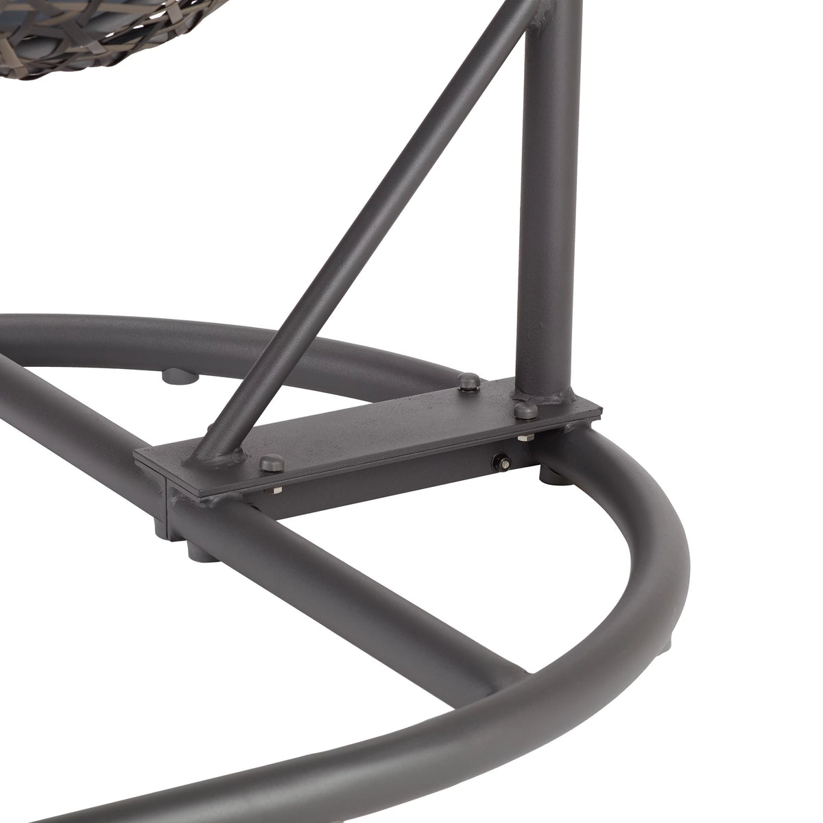 Grey Wicker Hanging Egg Chair with Stand E722