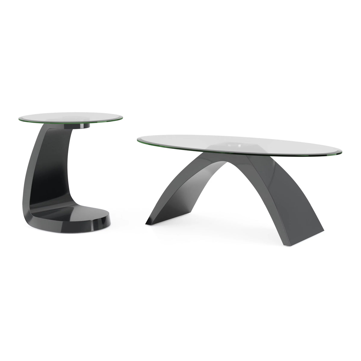 Glass Top 2-Piece Coffee Table Set J1883