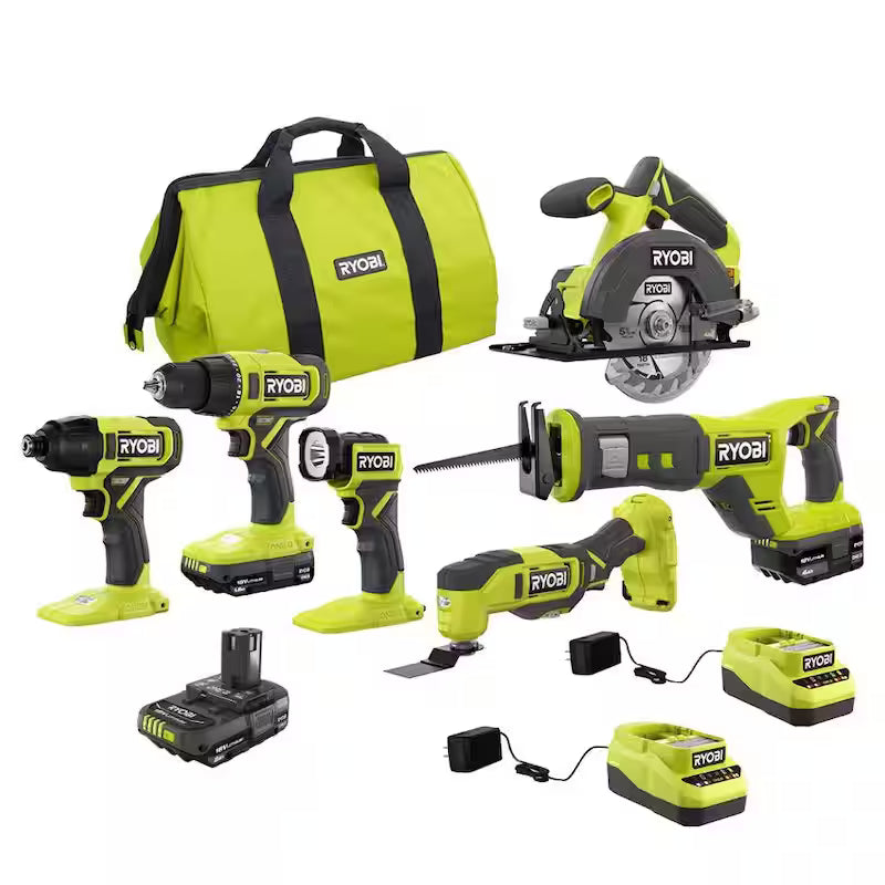 18V Cordless 6-Tool Combo Kit with Battery and Charger G887