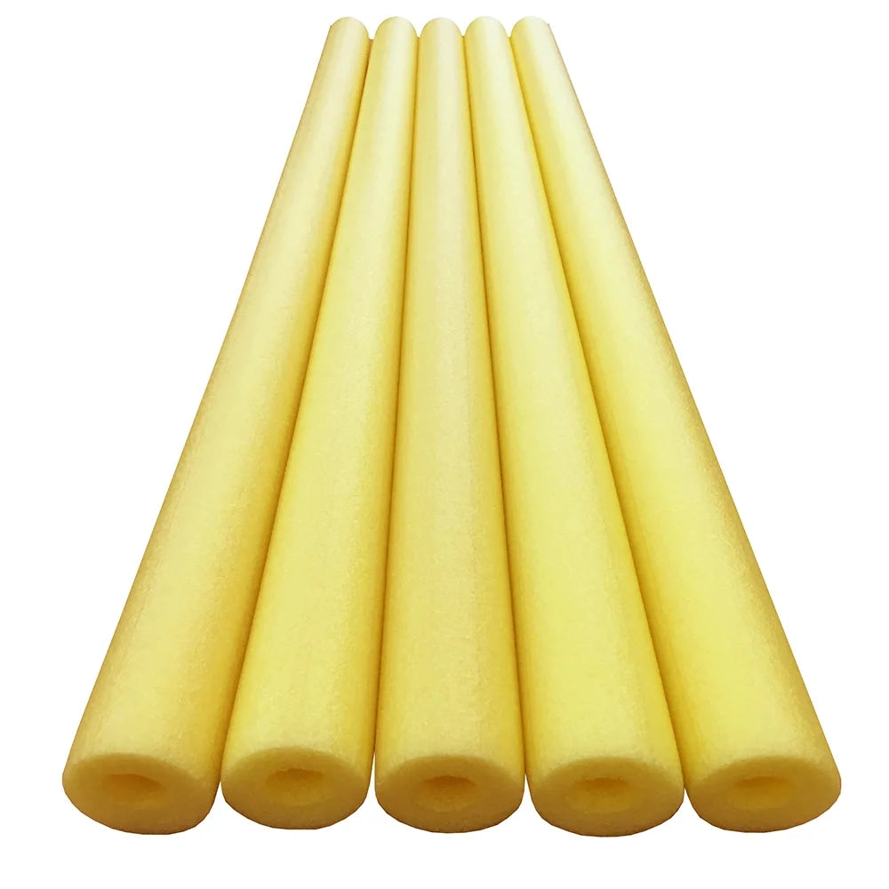 5 Pack Yellow Foam Pool Swim Noodles E365