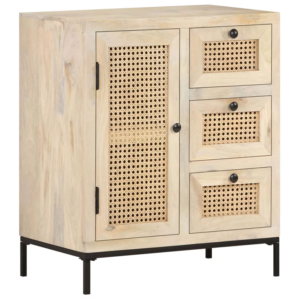 Solid Mango Wood and Natural Cane Sideboard U42820
