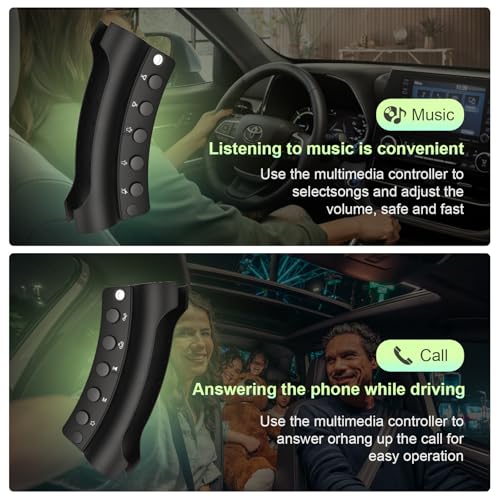 Wireless Steering Wheel Remote Control with Signal Indicator Q636