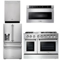 48 Gas Burner Electric Oven Range, Refrigerator with Water and Ice Dispenser, Dishwasher, Microwave W446765