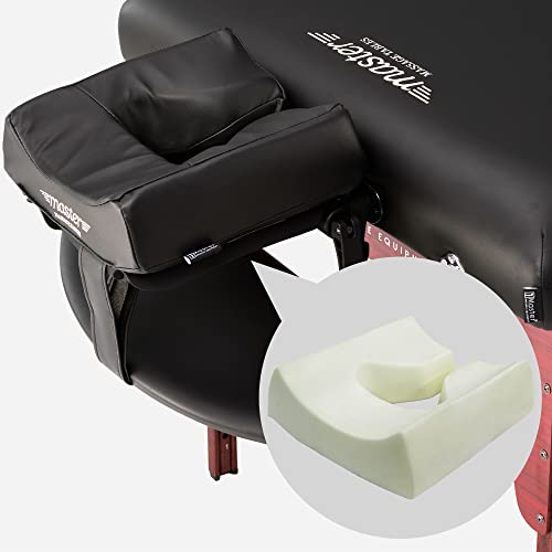 31" Portable Massage Table with Memory Foam Cushioning Black A41354
