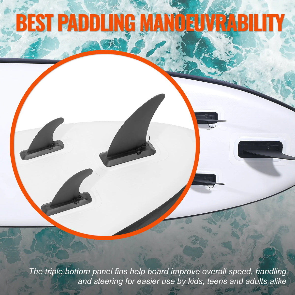 Inflatable Stand Up Paddle Board with Non-Slip Deck, Leash, Paddle and Pump C540