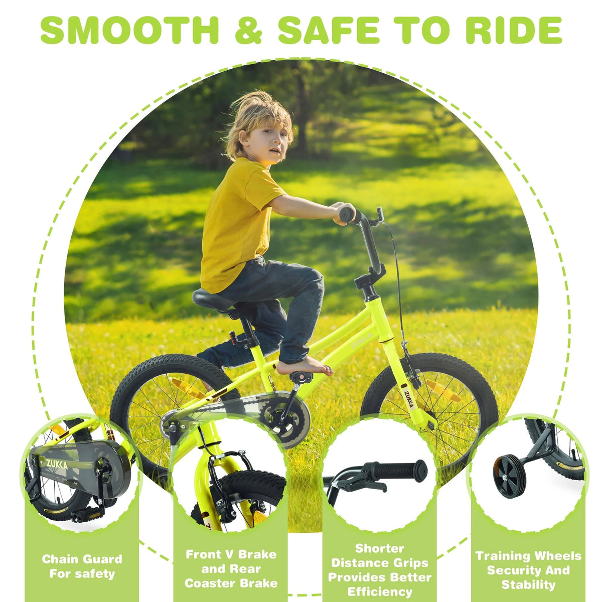 Blue 16 Kids Bike with Auxiliary Wheel V908876