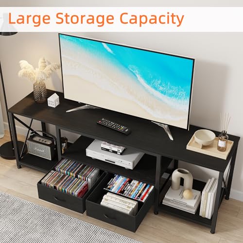 Fabric Drawers TV Stand for 65 70 75 Inches TV V37006