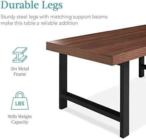 44in Rectangular Coffee Table with 2in Metal Legs A7532