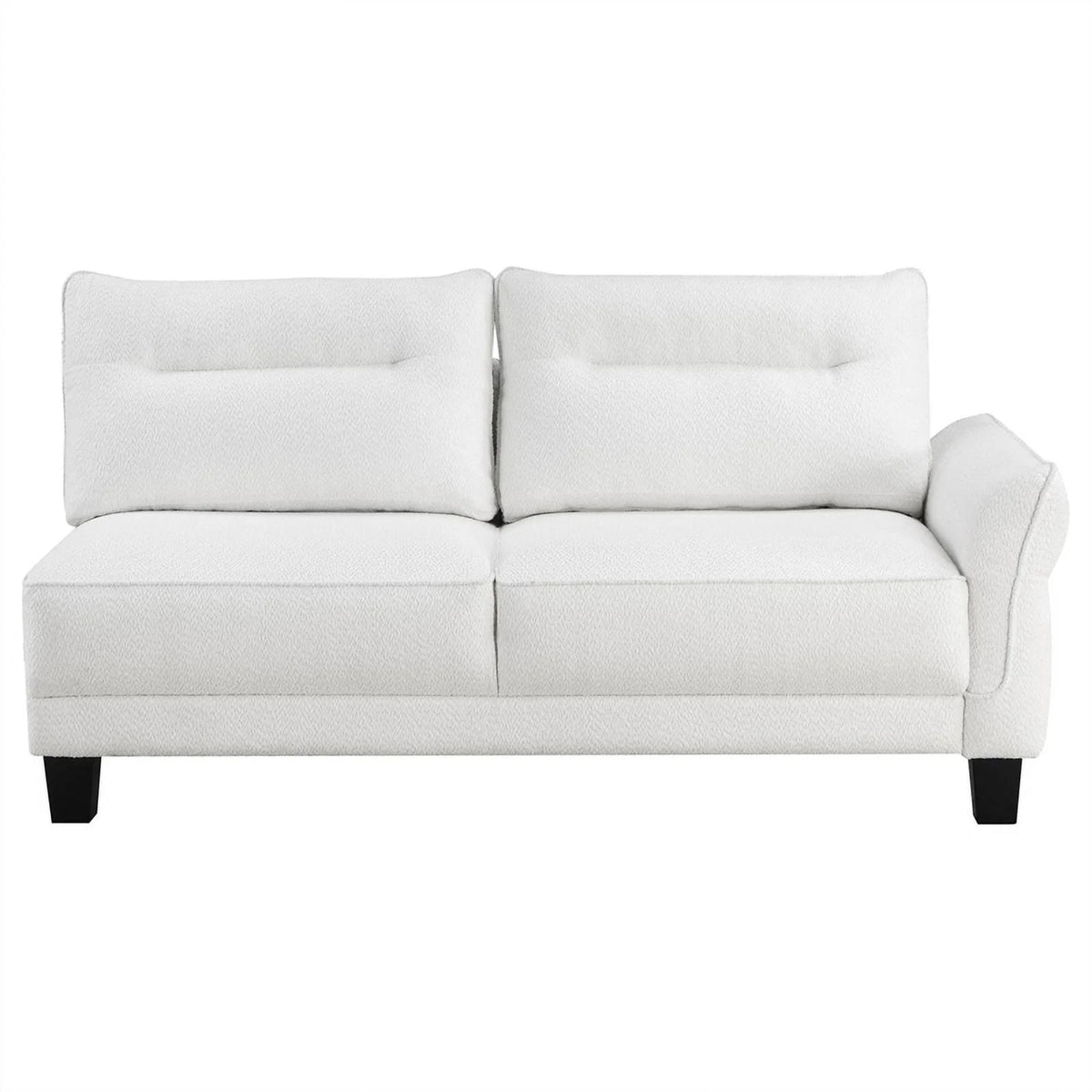 White Fabric Sectional Sofa L508