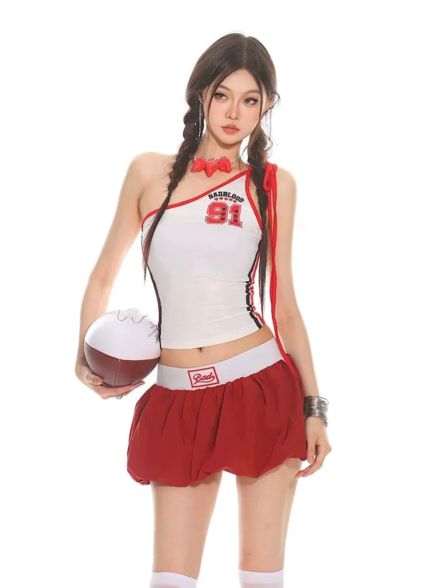 Red Bubble Skirt H947
