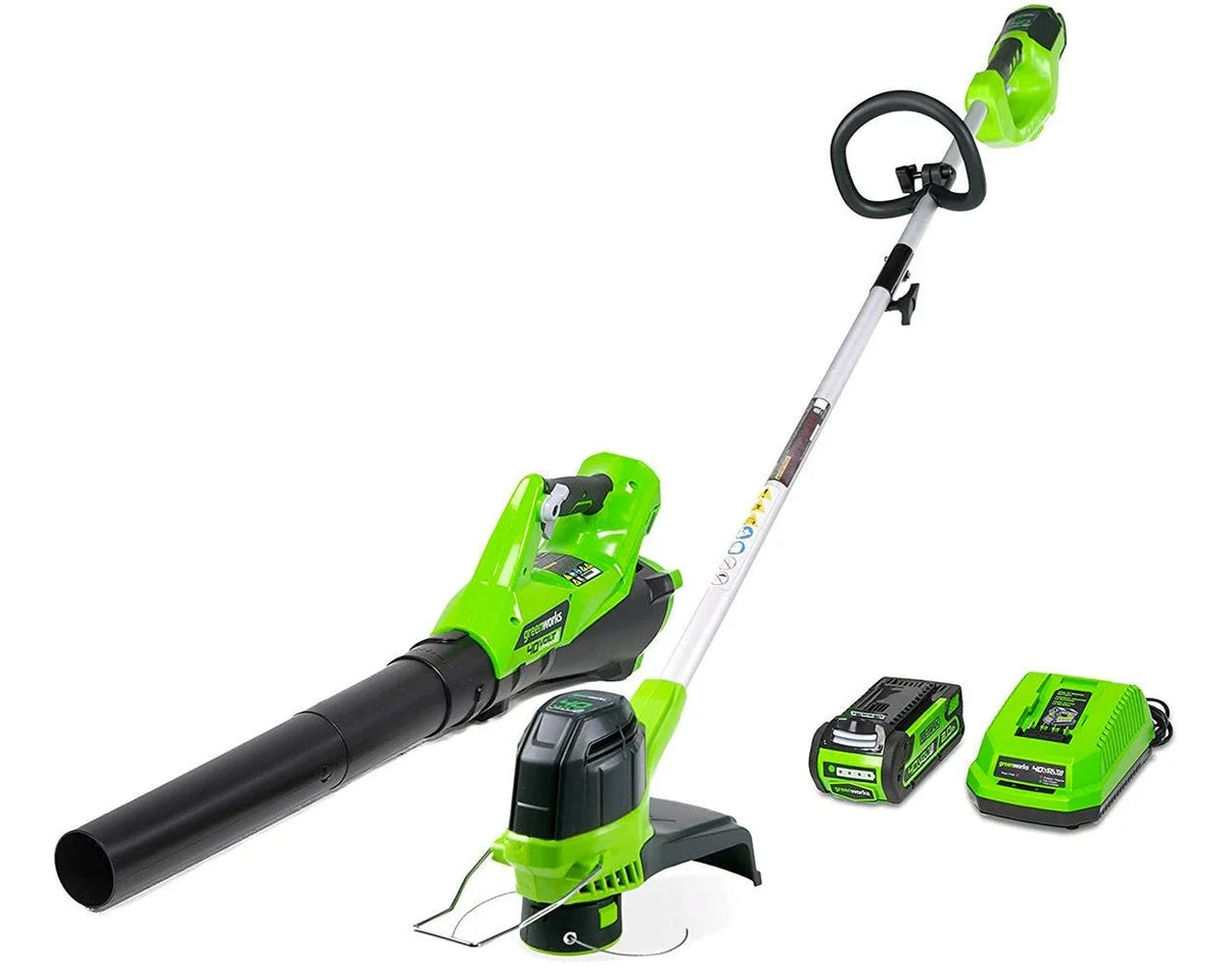40V String Trimmer Leaf Blower Combo with 2.0 Ah Battery U1799