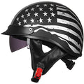 Half Helmet Motorcycle Open Face Sun Visor DOT Approved J2033