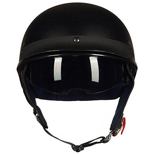 Half Helmet Motorcycle Open Face Sun Visor DOT Approved J2033