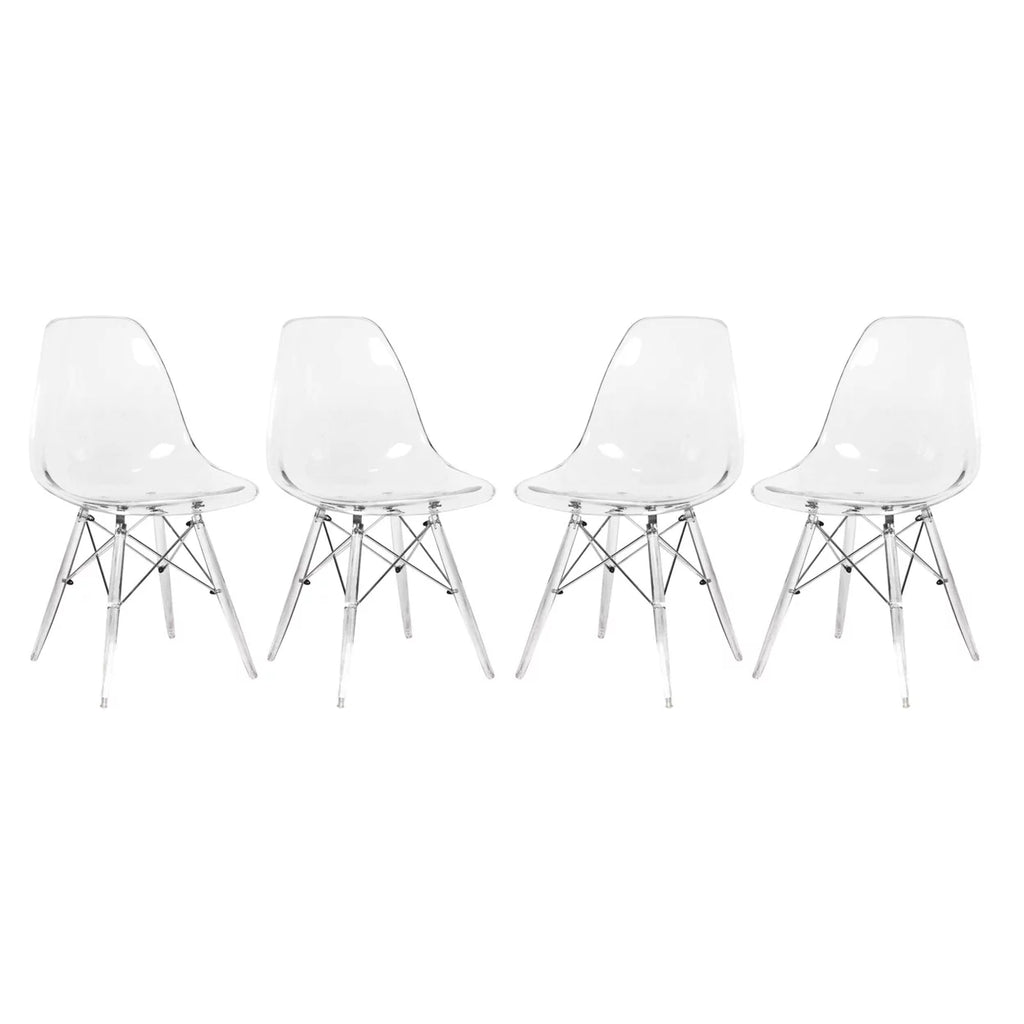 Clear Molded Side Chair Set of 4 M70781